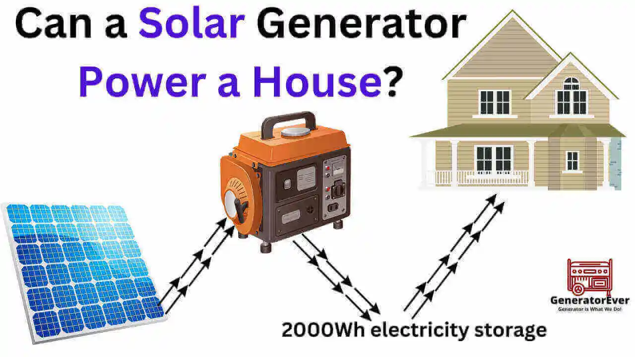 can a solar generator power a house