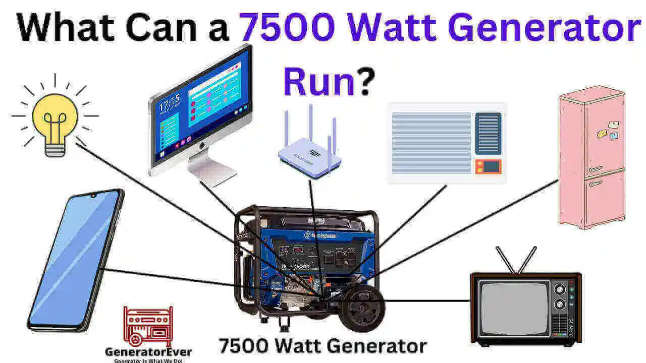 what can a 7500 watt generator run