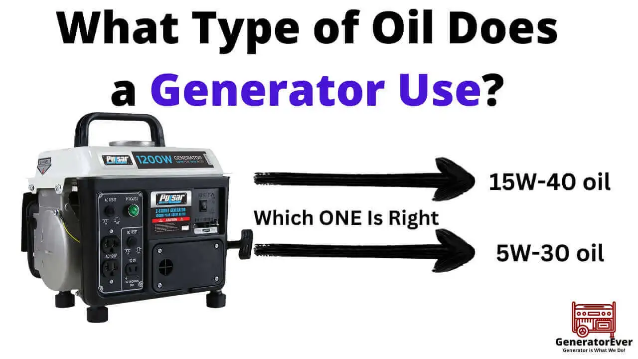 what type of oil does a generator use